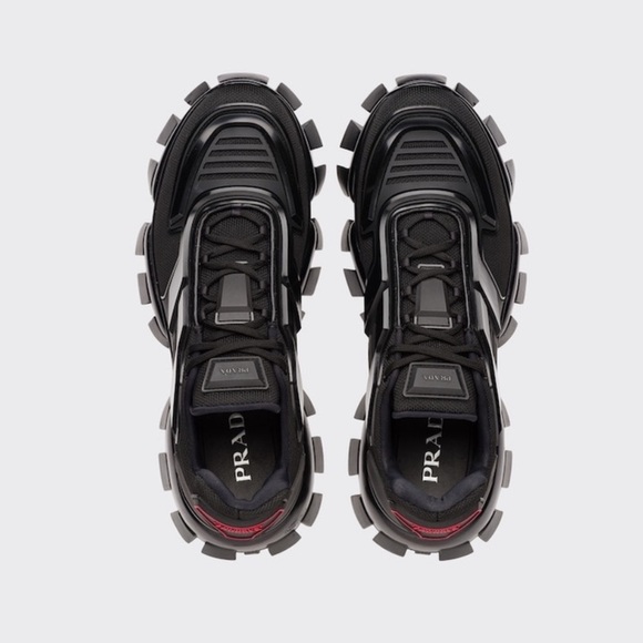 Prada Black Men\'s Chunky Trail-Style Sneakers main image 13